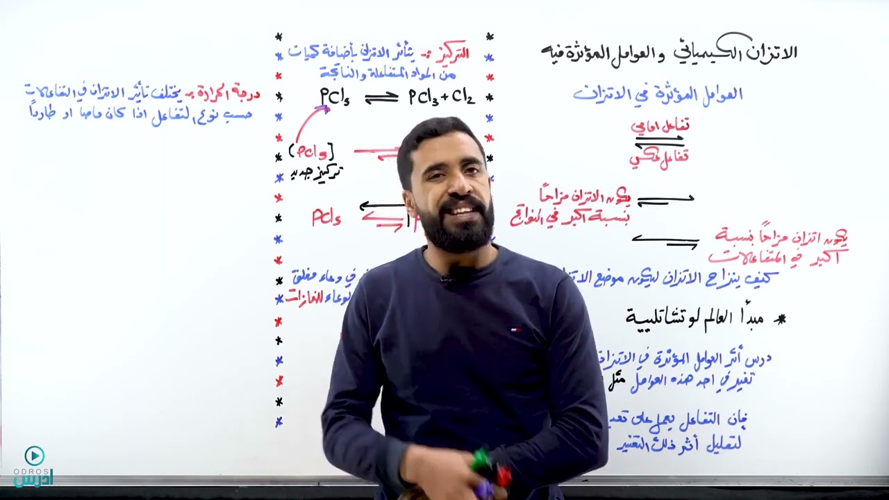 العوامل المؤثرة في موضوع الأتزان صف الأول ثانوي