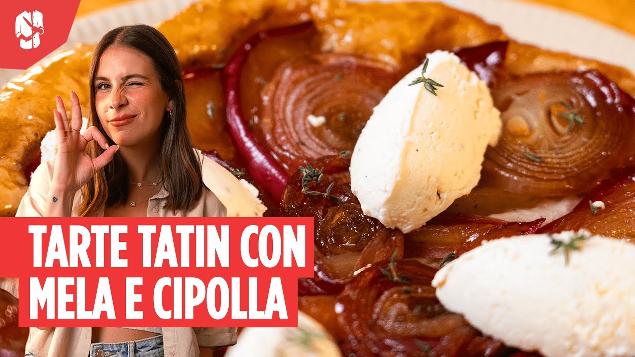 Tarte Tatin with Apples, Onions, and Balsamic