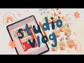 art studio vlog 006: custom key chains, restocking & updating the store🍑