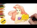 How to Draw Disney Princess Ariel Step by Step ❤ Draw The Little Mermaid