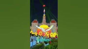 Trình diễn ánh sáng mapping 3D #đạilễ30_4 #mừng50năm #giảiphóngmiềnnam #mapping3d