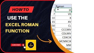 How to use the Excel ROMAN Function #youtube #excel #function
