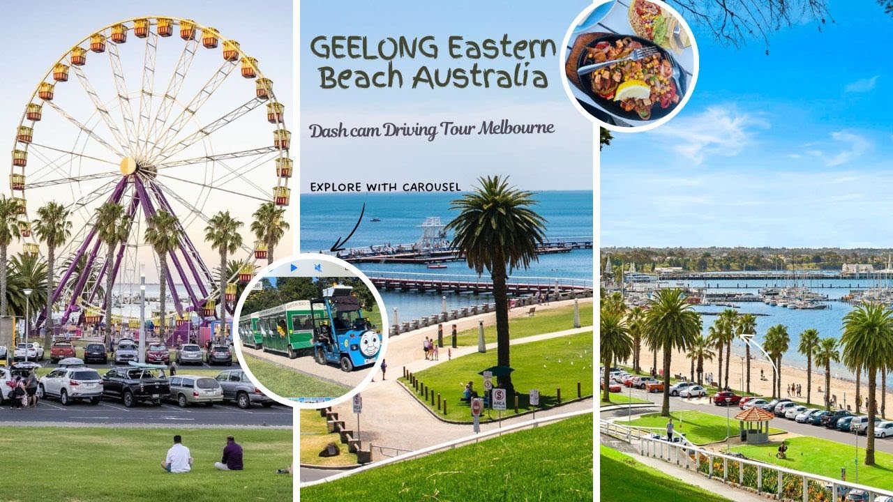 GEELONG Eastern Beach Australia - Dash cam Tour from Melbourne