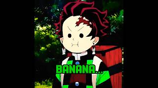 Nezuko with BANANAS?! 🍌😂 #demonslayer #anime #shorts