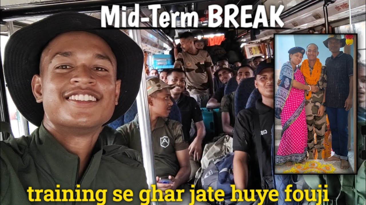 MID-TERM BREAK VLOG 🎊🥰 ।  ghar jaate huye 🪖🇮🇳। @RajuTheSoldier #cisf #fouji #army #indian