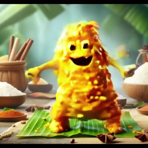 Dancing Food Motion Curry Dance| Banana Leaf |Flavorful Performance| 🍛 |#shorts #viralvideo ...
