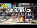 LAGUNA BEACH - Walking Downtown Laguna Beach, Orange County, California, USA, Travel, 4K UHD