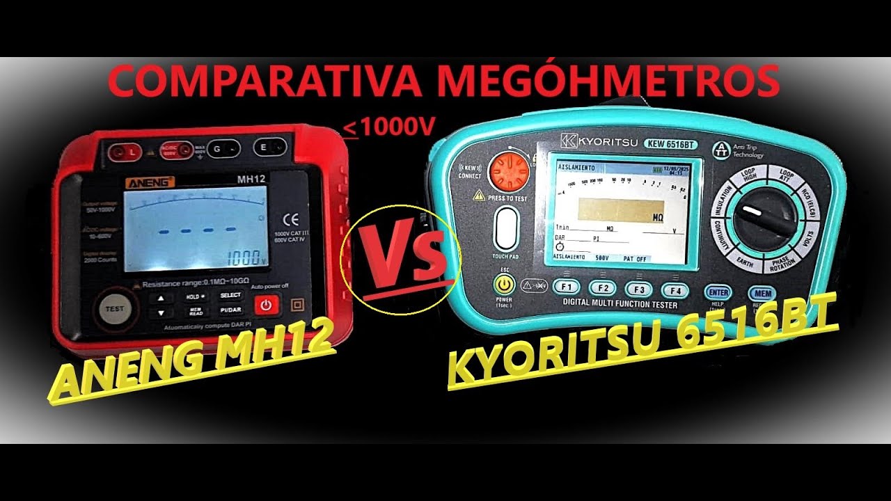 MEGÓHMETROS (6516BT  Vs  ANENG MH12)