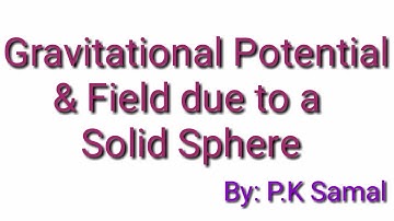 #Gravitational Potential & Field due to Solid Sphere (External & Internal points)