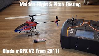 Blade mCPX in 2026! Maiden Flight & Pitch Testing