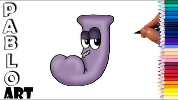 How To Draw Alphabet Lore - Letter J | Learn to Draw  step by step