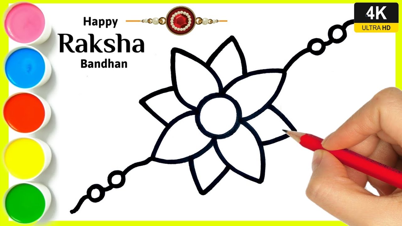 Rakhi Drawing | Rakshabandhan special Rakhi drawing || Rakhi drawing ...