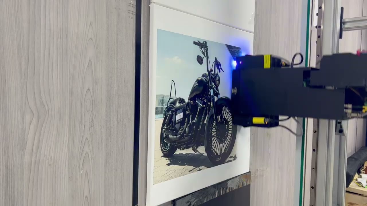 WOW, We printed Customer's Motor Cycle #wallprinter #businessideas