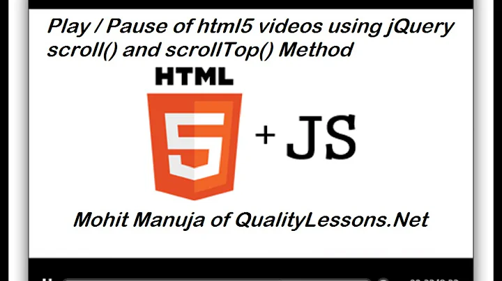 Play / Pause of html5 videos using jQuery scroll event and scrollTop Method