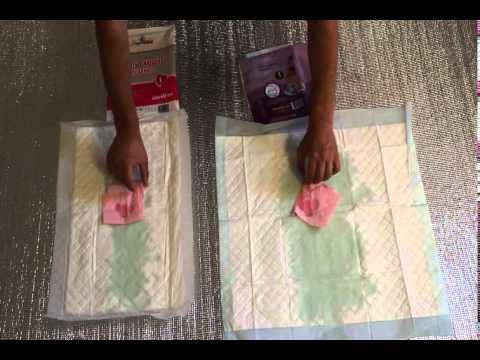 Тест впитывающих пеленок с абсорбентом