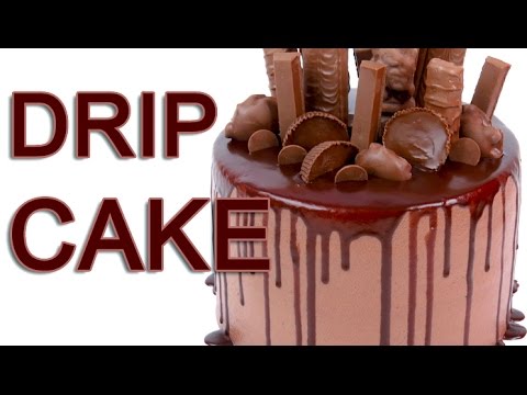 How-To Make A Melted Peanut Butter & CHOCOLATE BAR Drip Cake - YouTube
