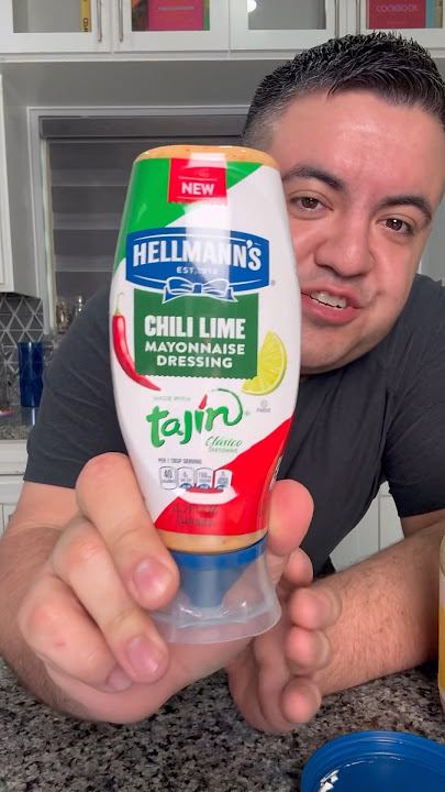 Trying the new Tajin Hellmans Mayo 🤤🔥 #foodie #tastetest #mayo #hellmanns #tajin #freddsters #new