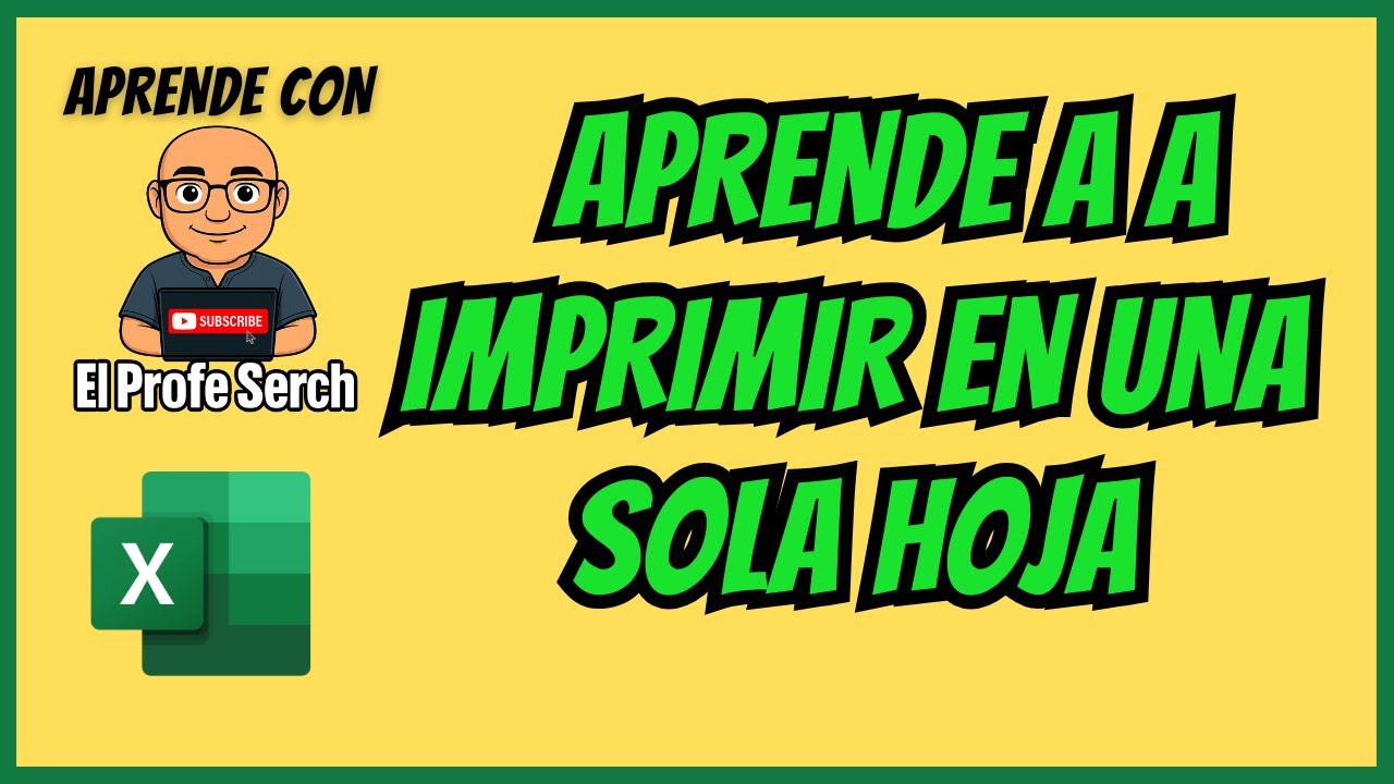Como ajustar Excel para imprimir en una sola hoja - YouTube