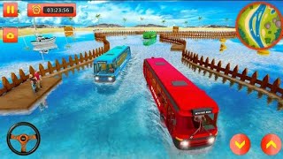 Floating Water Bus Game - Coach Bus Water Duty 3D- Android Gameplay screenshot 4