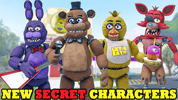 Hoe je ALLE 4 NIEUWE FNAF 1 geheime personages en badges krijgt in FREDBEAR