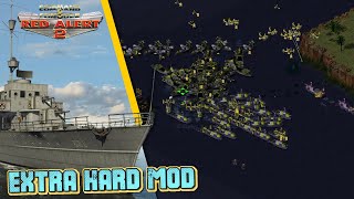 Red Alert 2 | Extra Hard Mod | The Naval fleet vs 7 Brutal Ai