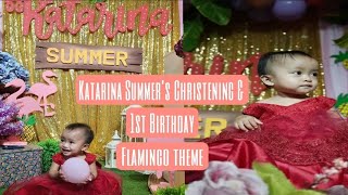 TRAILER!!! KATARINA SUMMER'S CHRISTENING \& 1ST BIRTHDAY FLAMINGO THEME
