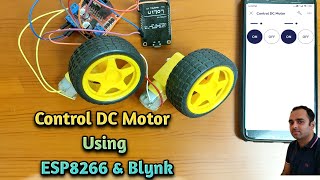 How to Control DC Motor With L298N Driver Using Blynk IOT and ESP8266 | DC Motor Control With Blynk screenshot 1