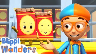 Chocolate Factory 🍫 | Blippi Wonders | Best Animal Videos for Kids | Kids Songs and Nursery Rhymes