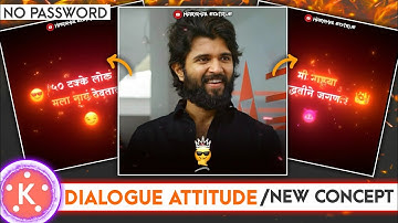 Attitude Status Video Editing In KineMaster | Trending Marathi Dialogue Atitude Status Editing l