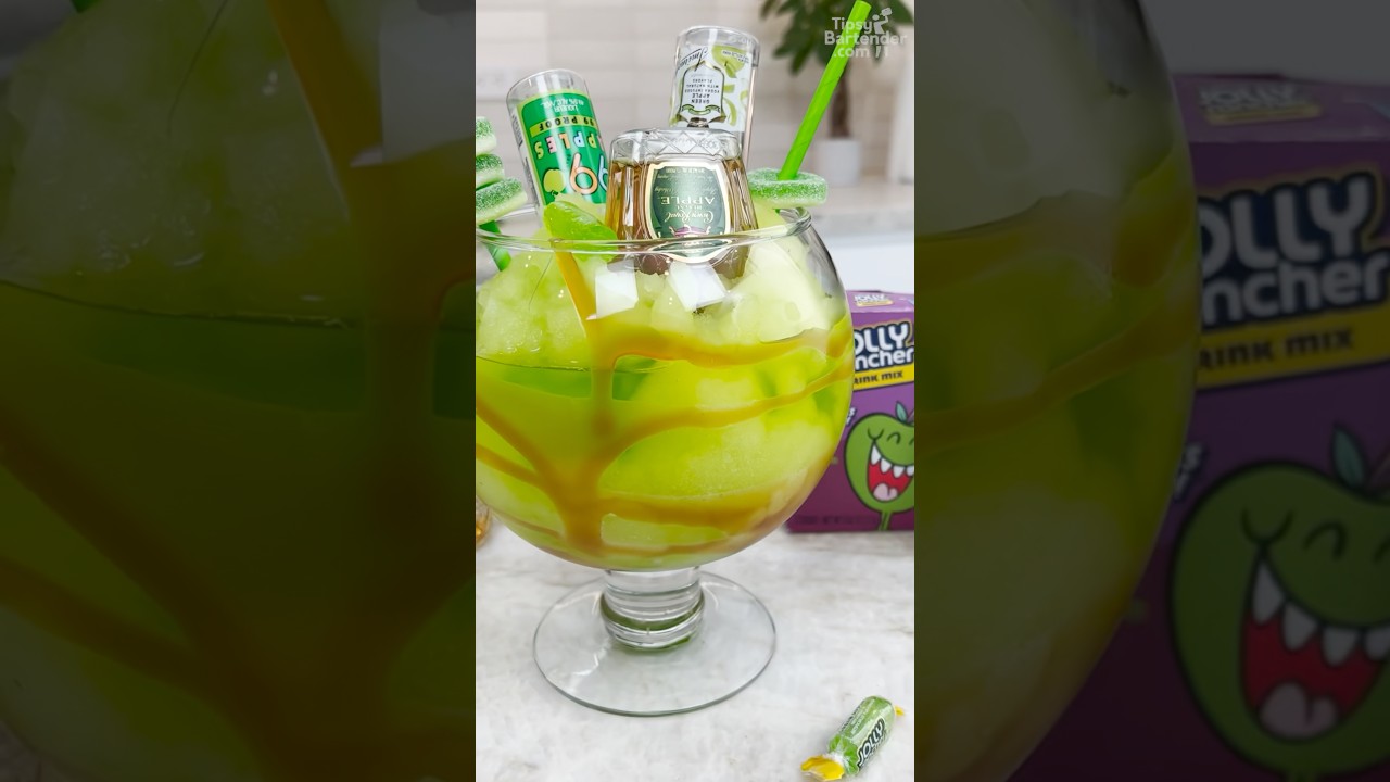Green Apple Whiskey Candy Bowl