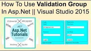 How to use validation group in asp.net || visual studio 2015