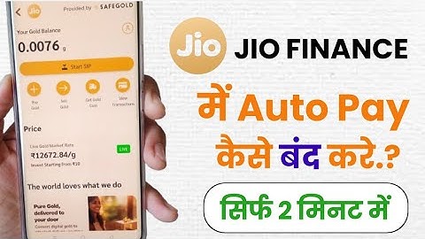 How to cancel autopay in Jio Finance App!!