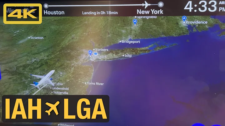 United Airlines Boeing 737-800, Houston IAH, New York City LaGuardia LGA, 4K Trip Report