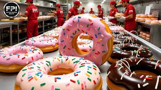 Download lagu Title Inside a Sugar-Coated Donut Factory How Millions of Donuts Are Made, Fried & Covered in Sugar