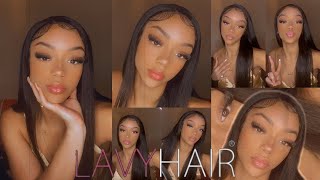 Straight Hair Install Wig Tutorial Beginner Friendly Ft. Lavy Hair