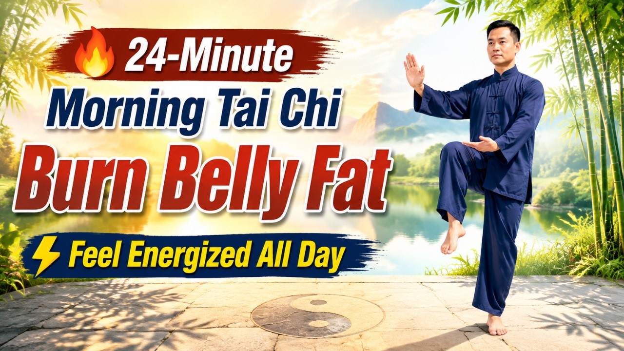 🔥 24-Minute Morning Tai Chi Workout | Burn Belly Fat \u0026 Feel Energized All Day