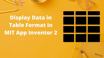 How to display data in Table Format in MIT App Inventor 2