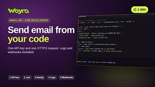 Send Transactional Email From Your App (Node.js fetch) | Woyra Email API