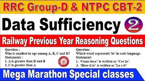 Data sufficiency part 2 Railway Reasoning previous year questions  Data Explanation by SRINIVASMech