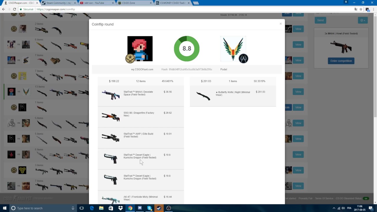 CSGO REAPER 400$ COINFLIP