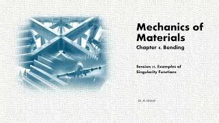 Mech. of Materials-Examples of usage of Singularity Functions for SF and BM