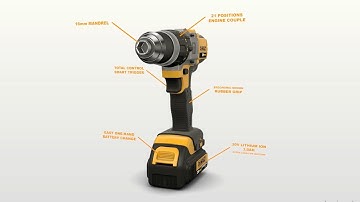 Real-time rendered video-clip of an electric screwdriver & drill