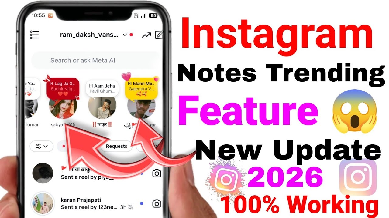 Instagram Note Trending Feature 😱 | Instagram Note Heart Emoji | Instagram Heart Vibration Note