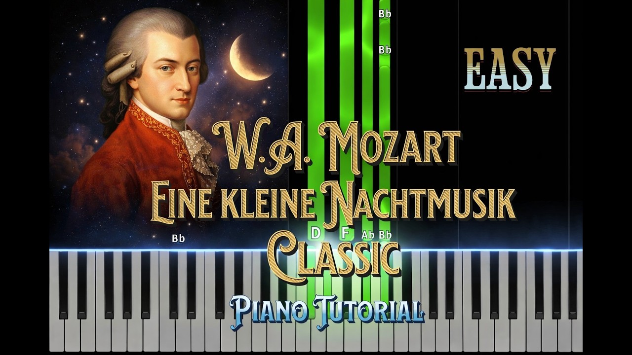 wolfgang amadeus mozart eine kleine nachtmusik Easy Piano Tutorial ...