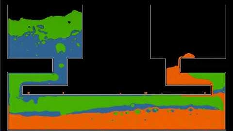 SPH multiphase simulation, 44356, high surface tension