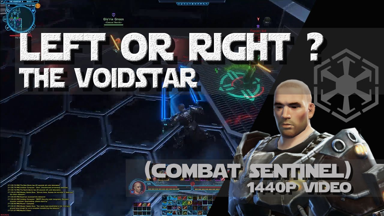 SWTOR PvP - [55 Combat Sentinel] The LEFT The RIGHT & the D'OH - | Voidstar | Solo Q |