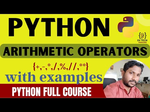 Operators In Python | Arithmetic Operators |lecturer 04 | part 01 Python Tutorial | #python