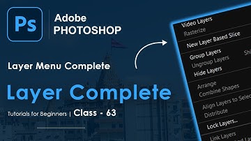 Layer Menu Complete in Photoshop | Photoshop Tutorials in Hindi | Class - 63