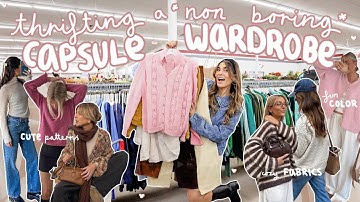 THRIFT WITH ME for a *non-boring* 2026 CAPSULE WARDROBE!
