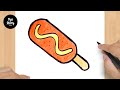 #230 How to Draw a Corn Dog - Easy Drawing Tutorial